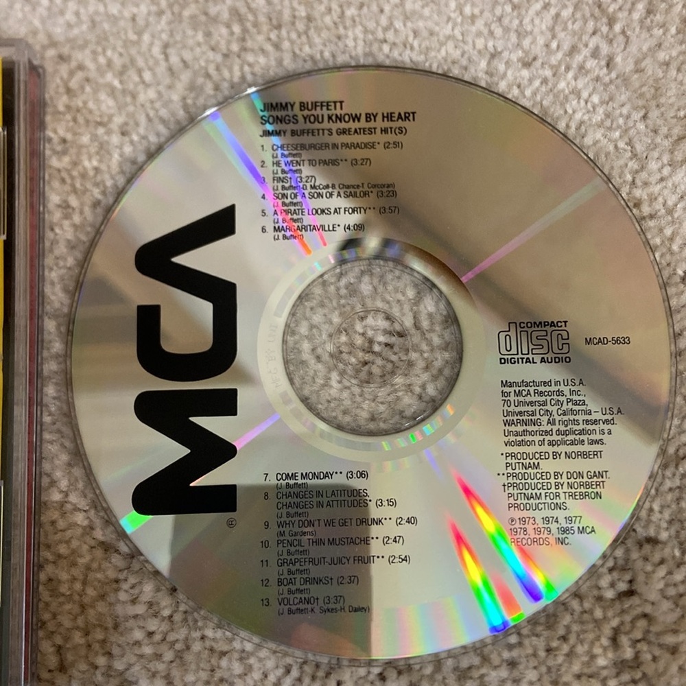 🔥 5 for $5🔥 Jimmy Buffets Greatest Hits CD - Picture 3 of 5